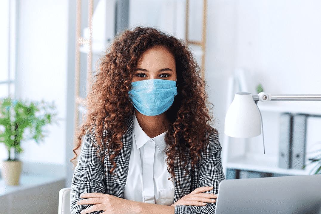 HealthySpace Woman Wearing a Mask